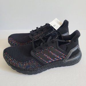 NEW Adidas Ultraboost 20 Running Shoes FY3456 Size 7.5 Black Multicolor